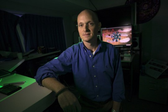 Professor posing for camera