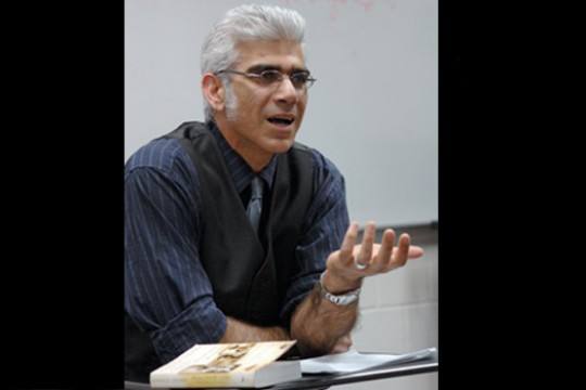 Professor posing for camera