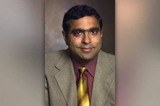 Professor posing for camera