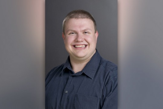 Professor posing for camera