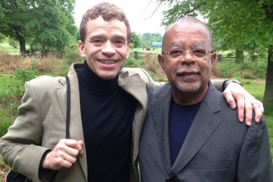 Professor posing with person