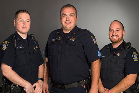 Officers posing for camera