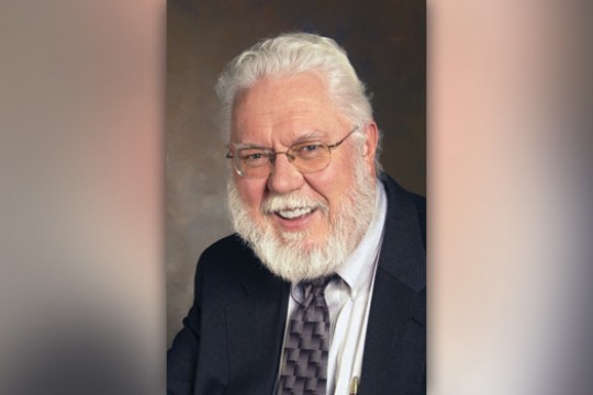 Professor posing for camera