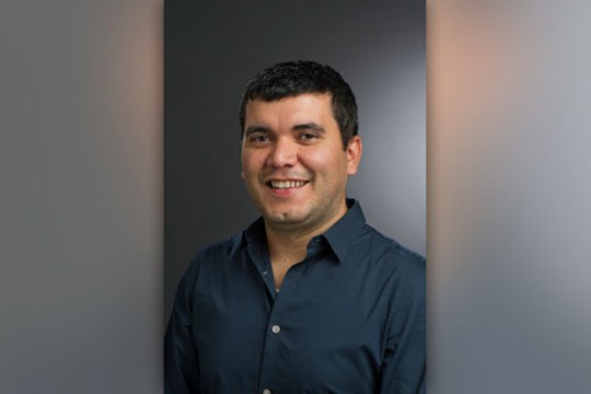 Professor posing for camera