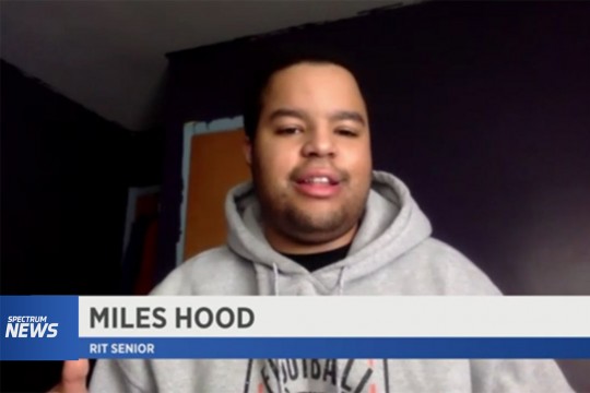 screenshot of student in online news story.