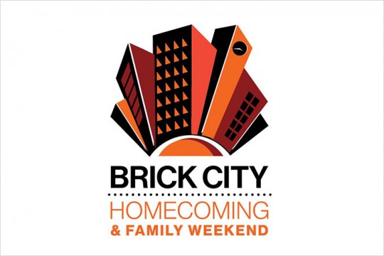 Brick City Homecoming and Family Weekend logo.