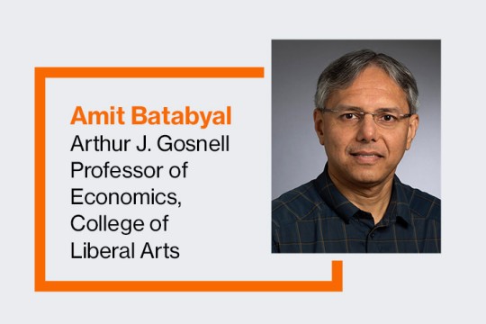 Amit Batabyal, Professor of Economics
