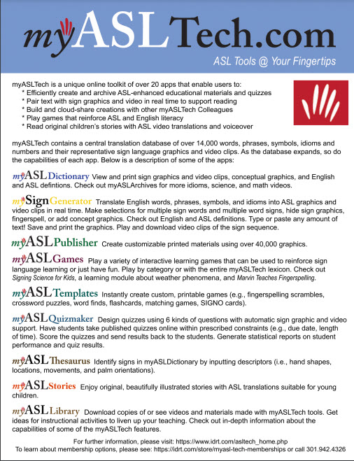 Picture of myASL technology tool services provided by https://idrt.com/index.php