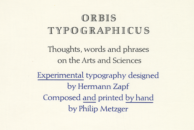 Poster for Orbis Typographicus Exhibit