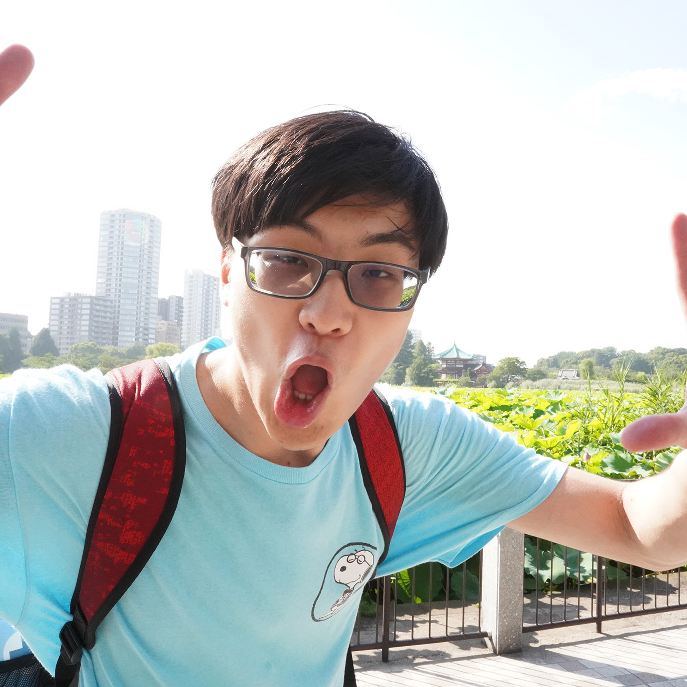 Ethan Lin posing for the camera.