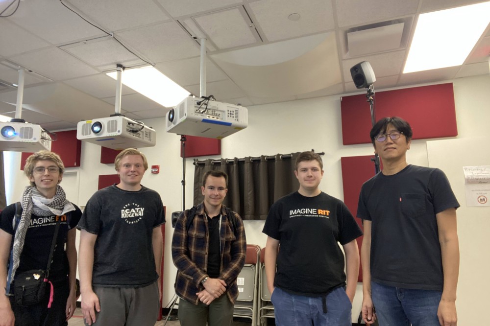 MACL members standing after lab meeting