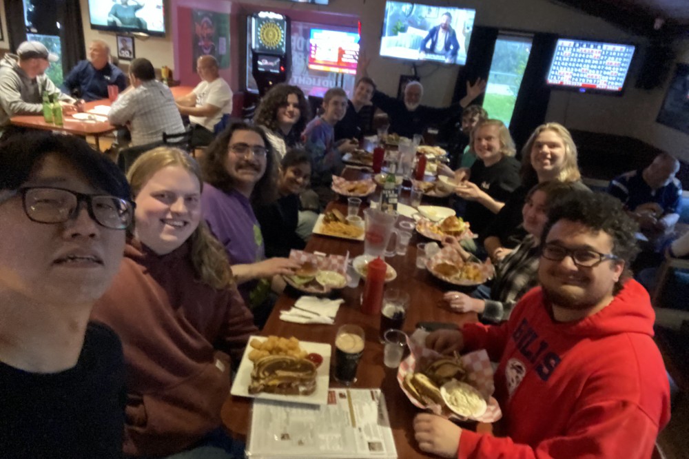 End of the semester party of MACL and audio professors
