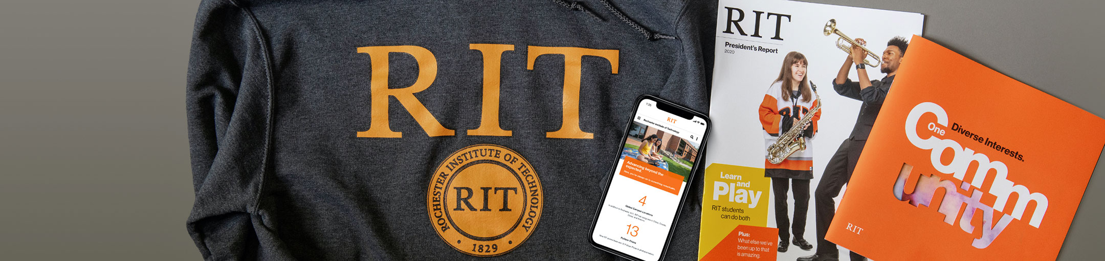 Overhead view of RIT branded gear