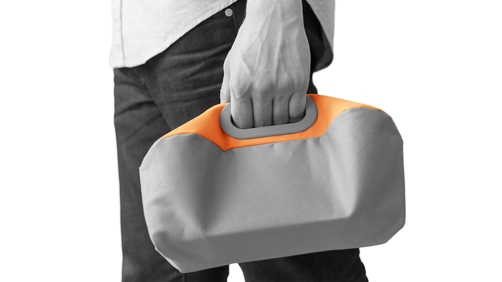 Bag closed with handles for carrying