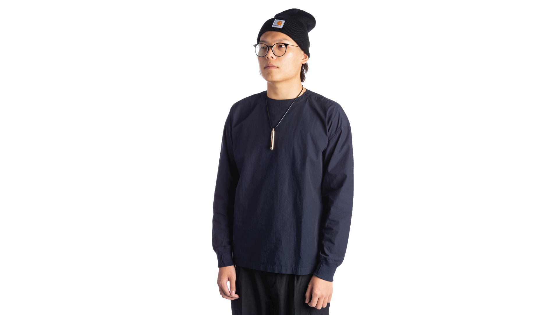 Person using the necklace.