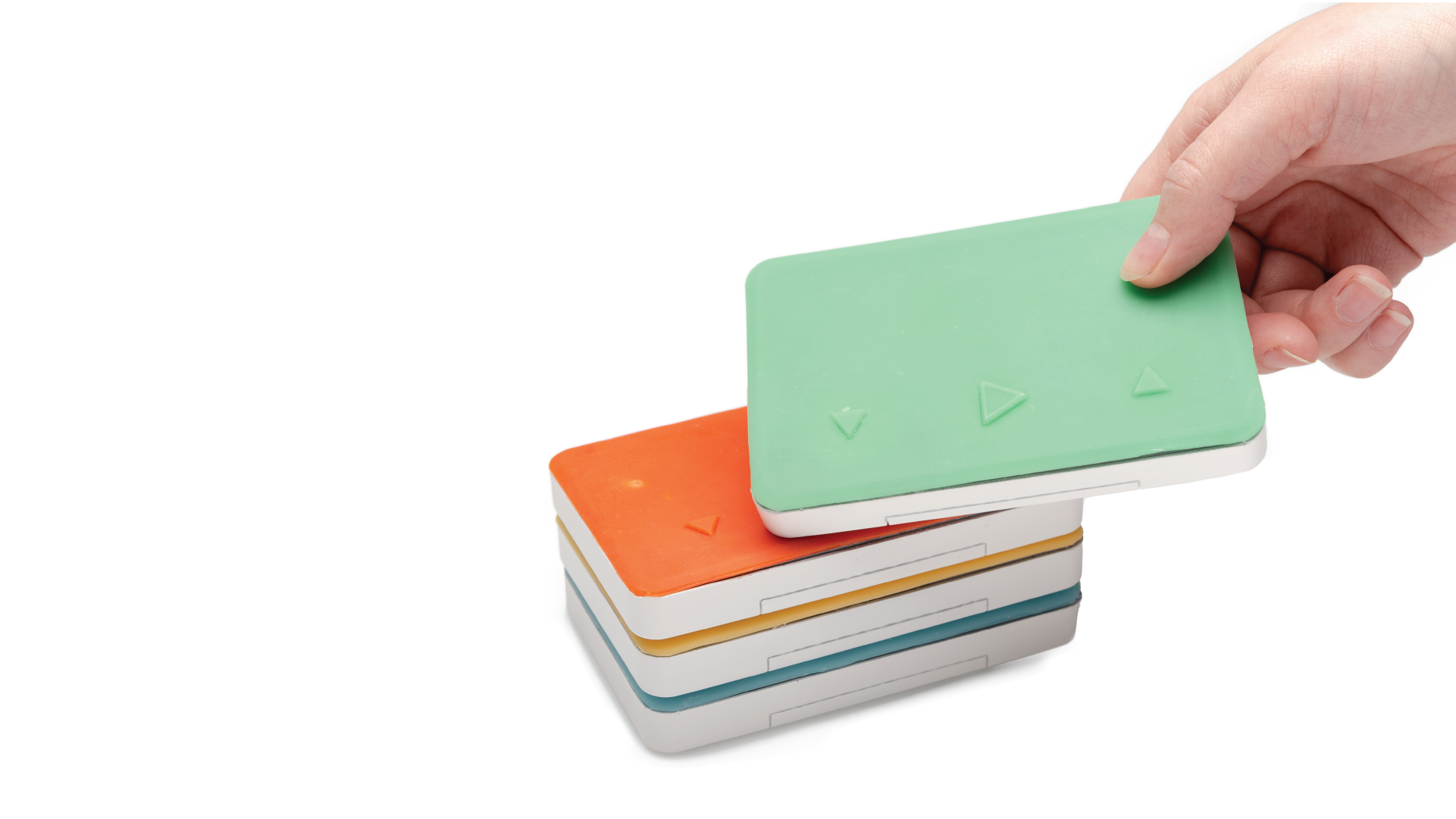 Hand stacking all the timers one on the top of the other.