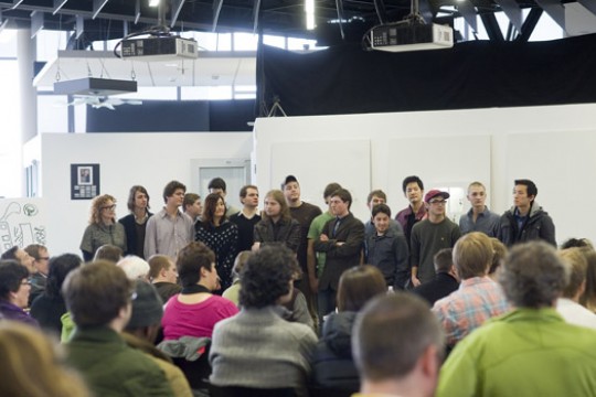 People gathered for event