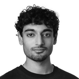 Black and white headshot photo Agneya Kulkarni