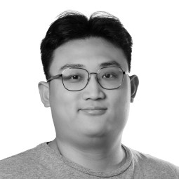 Black and white headshot photo Jingye Zhou.