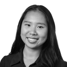 Black and white headshot photo Joanne Tong.