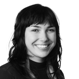 Black and white headshot photo of Riley Regalado.