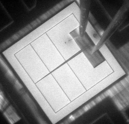 Electroluminescence image of a GaAs solar cell