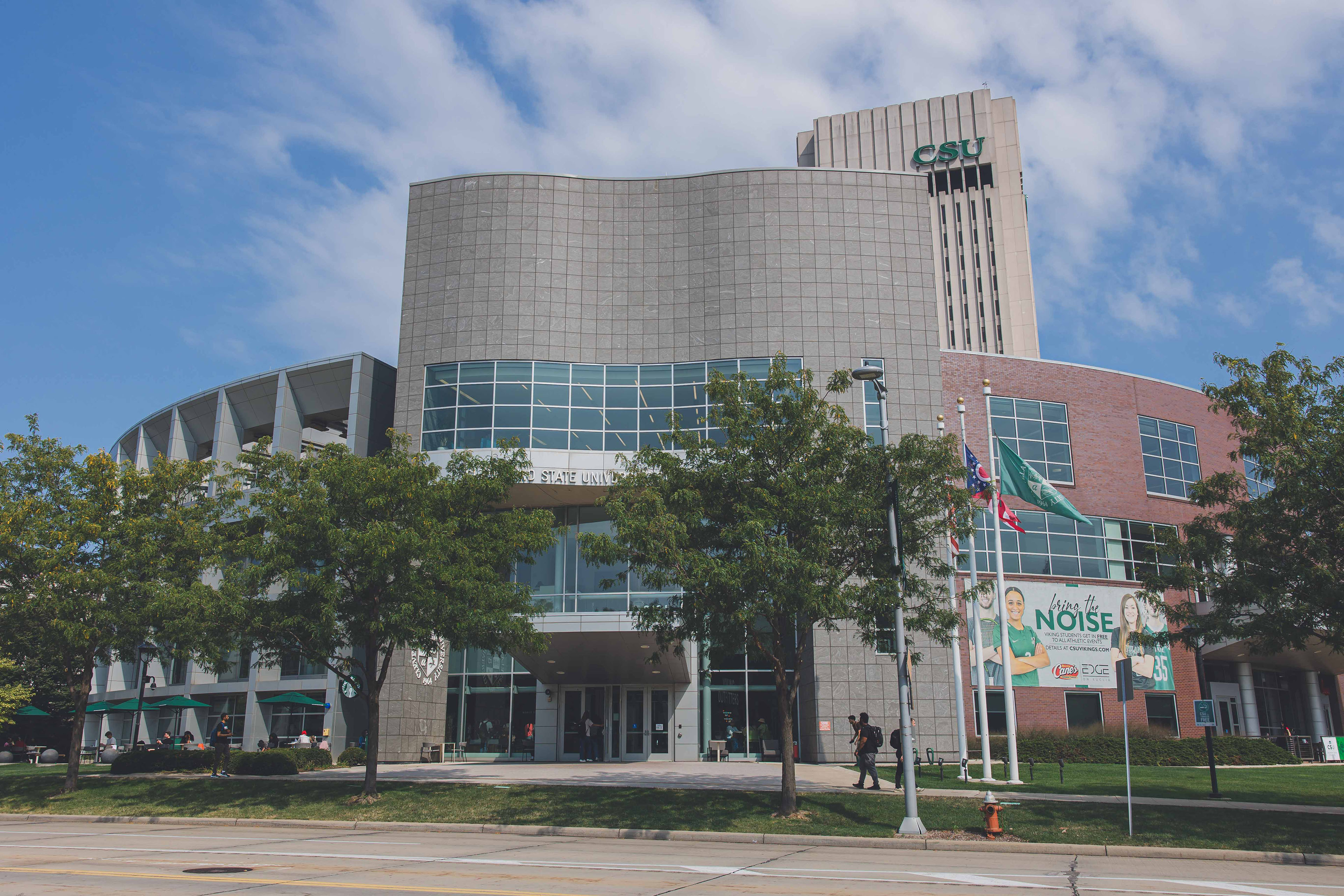 a view of Cleveland State University's Student Center