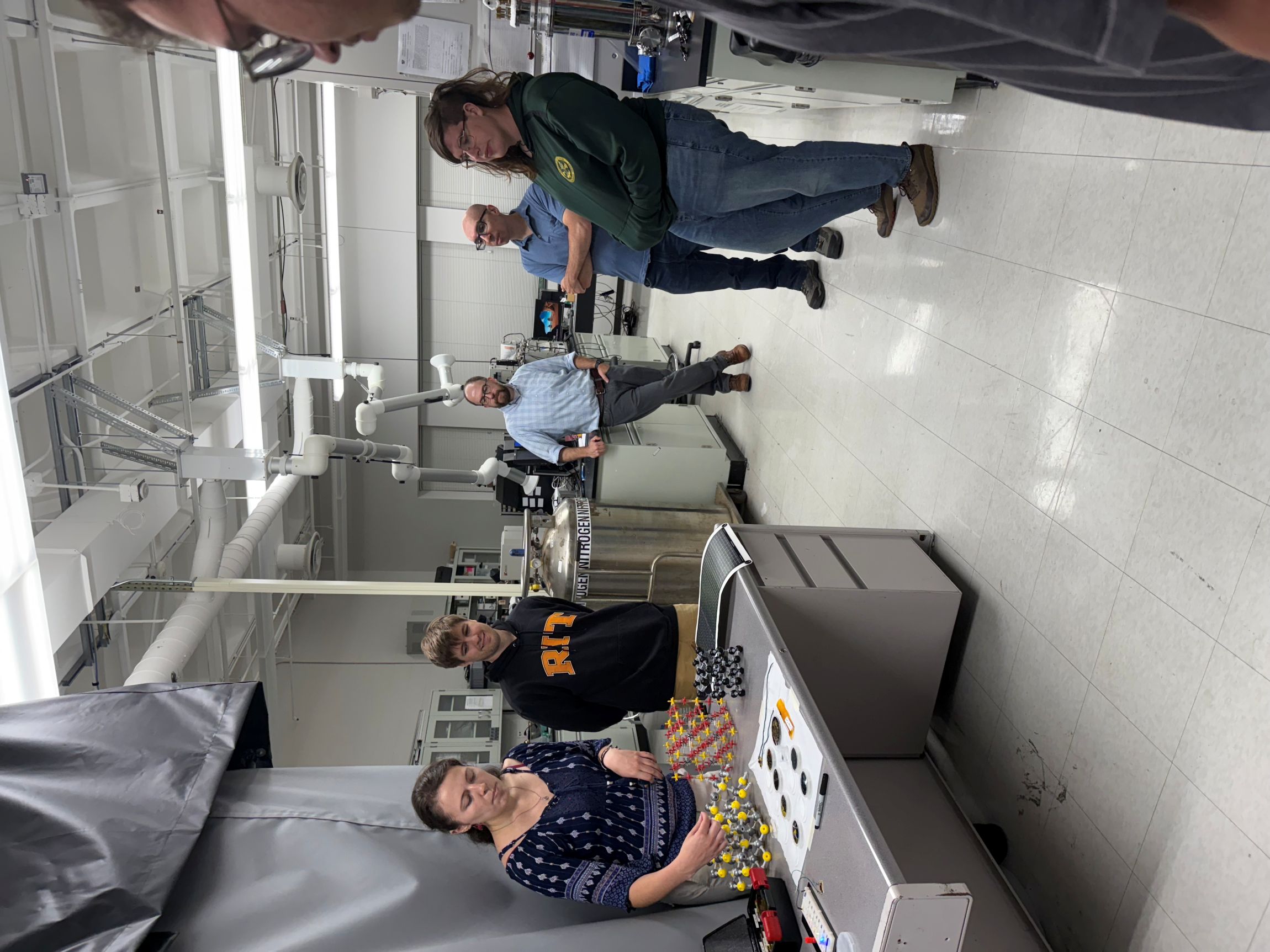 NPRL graduate students show trainees the work they do in the labs