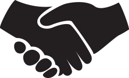 Graphic of a handshake