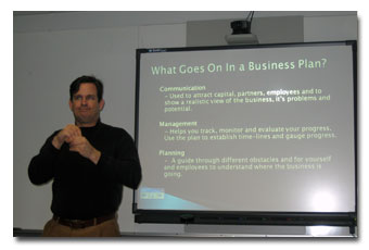 Teleconference workshop presenter