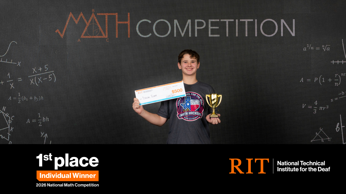 1st place individual – Dasan Fewel - Texas School for the Deaf