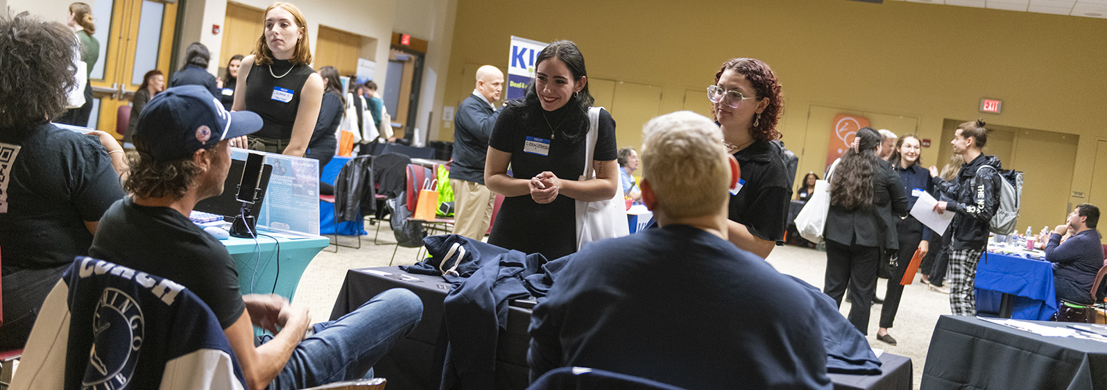 recruiters and students at career fair