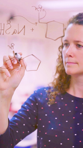 Collision drawing on glass