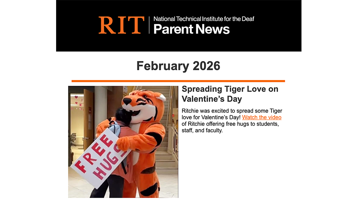 Screenshot of the Parent News newsletter