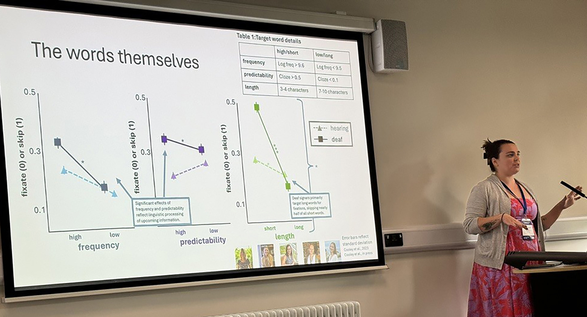 Frances Cooley presenting at ECEM 2024 in Maynooth, Ireland
