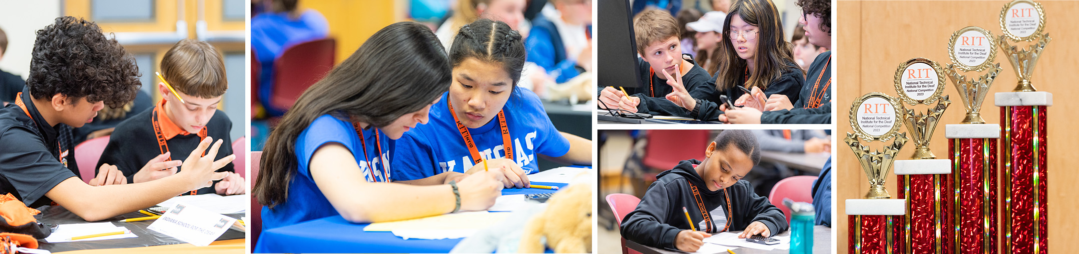 Collage of photos from Math Competition