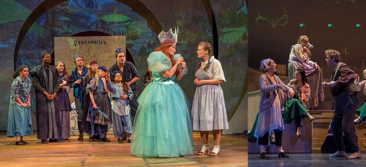 Montage from Guys and Dolls, Wizard of Oz, and Beauty and the Beast