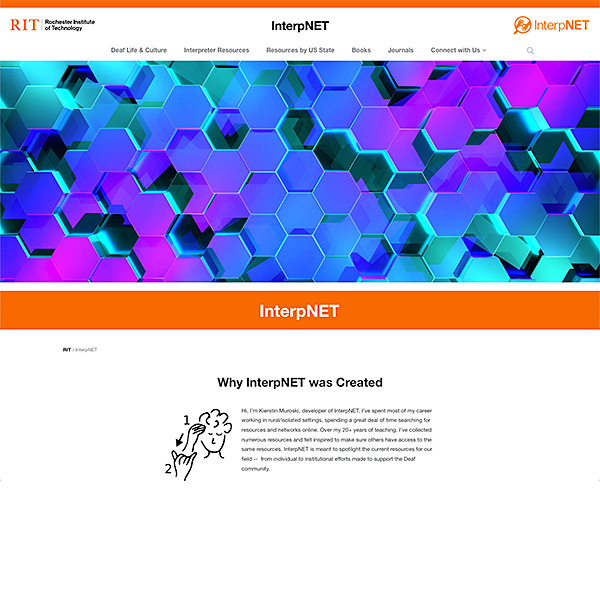 Screenshot of the InterpNET website