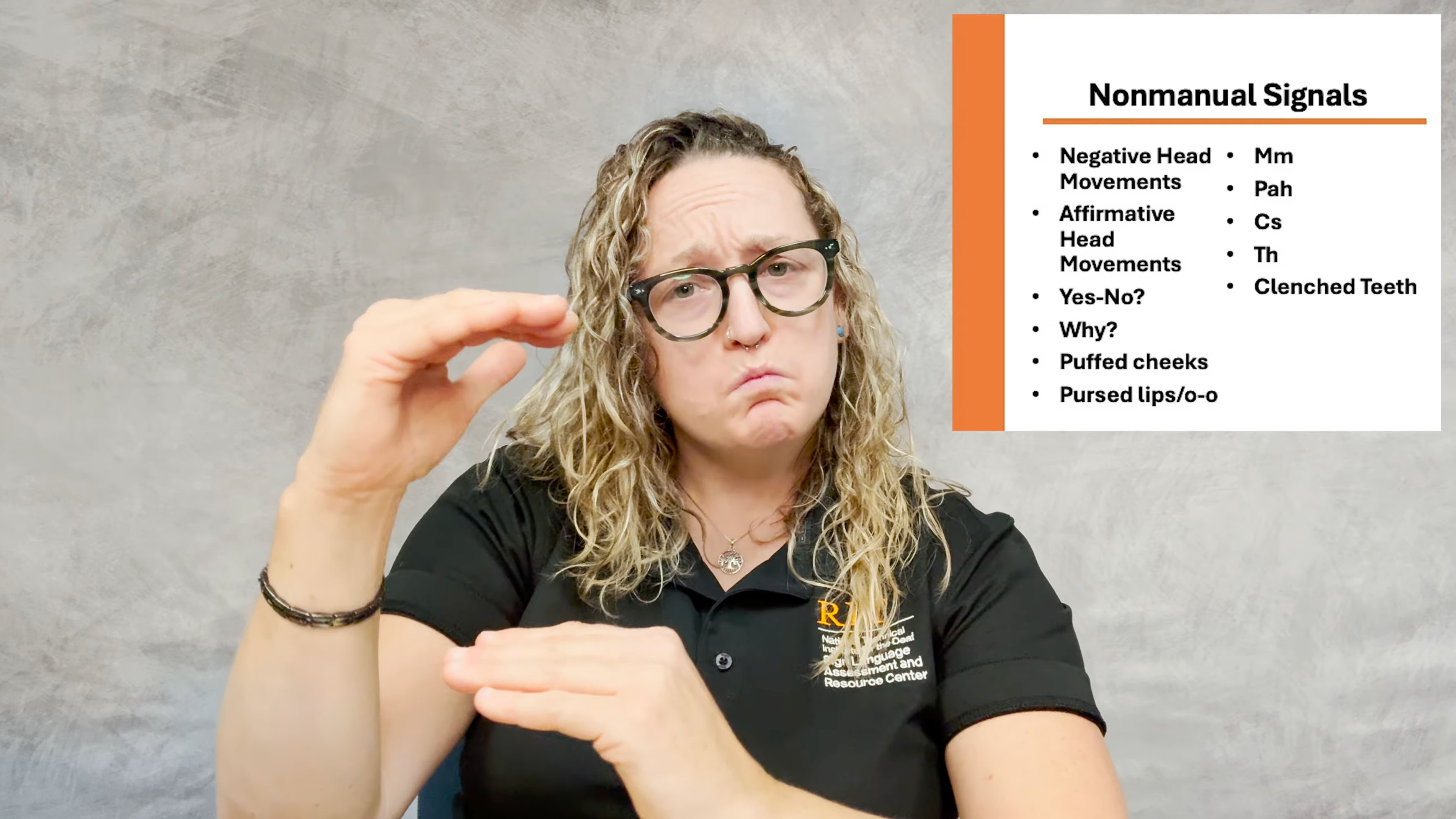 SLPI Grammar 3.) Nonmanual Signals (NMS)