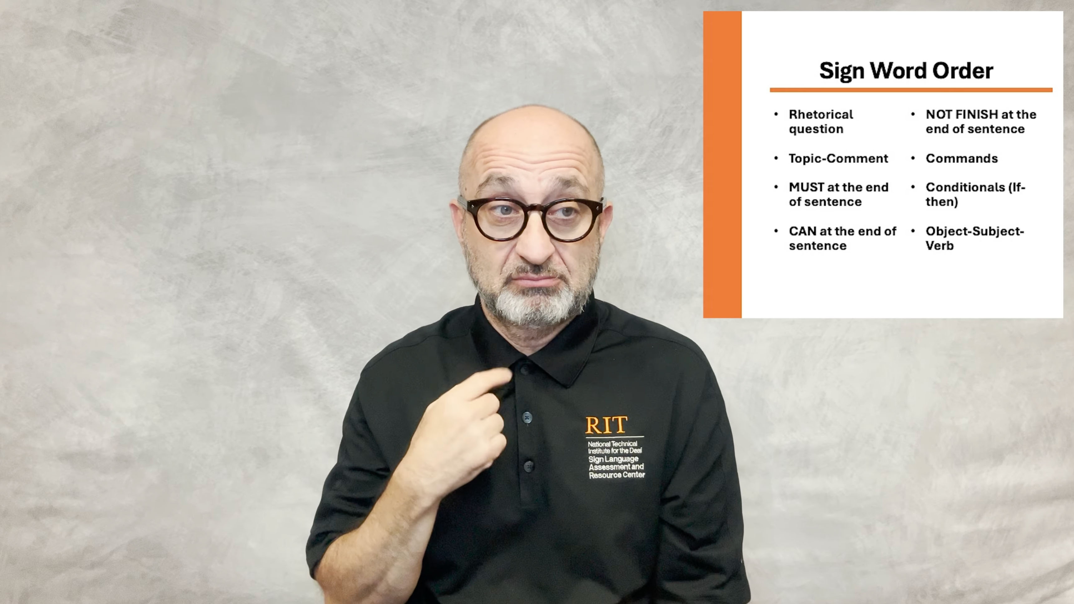 SLPI Grammar 8.) Sign Word Order