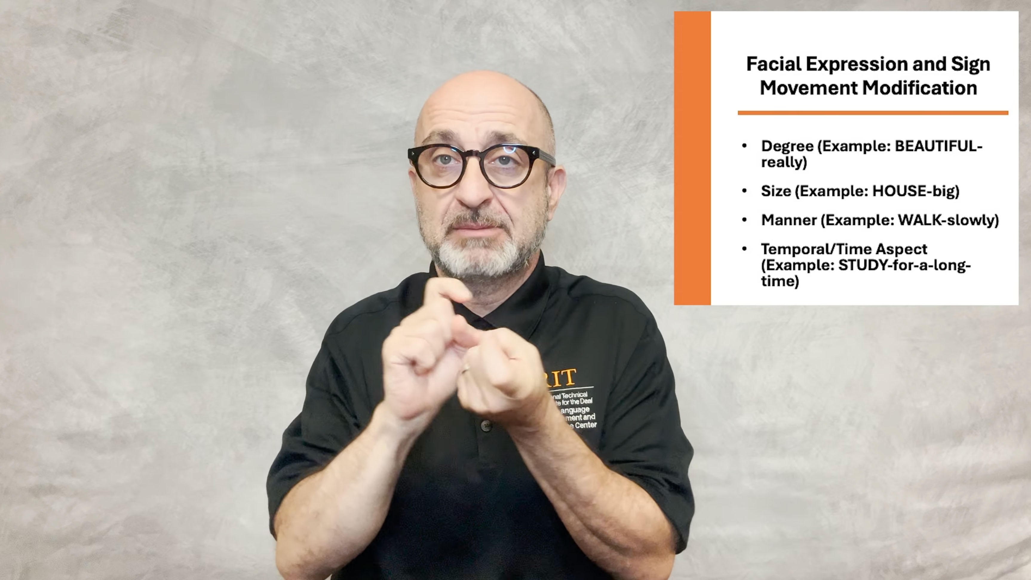 SLPI Grammar 10.) Facial Expressions Modification