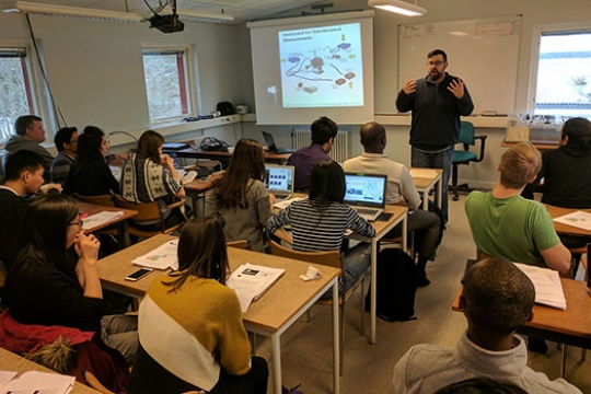 People gathered in classroom