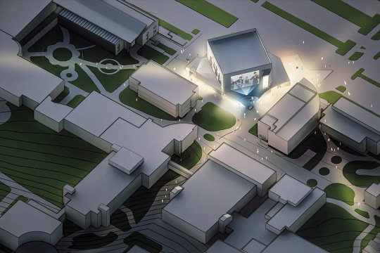 artist's rendering of a theater on the RIT campus.