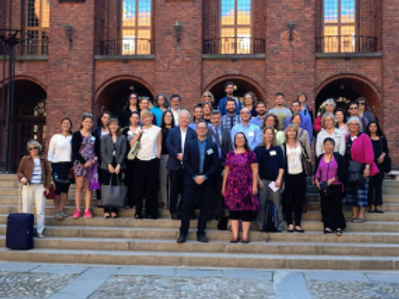 Group in front of Stockholm University