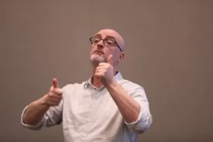 Matt Dye presenting lecture