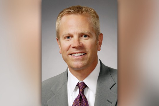 Professor posing for camera