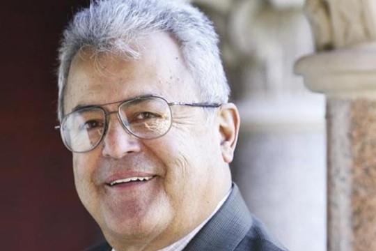 Professor posing for camera