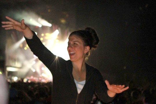 Person dancing at event