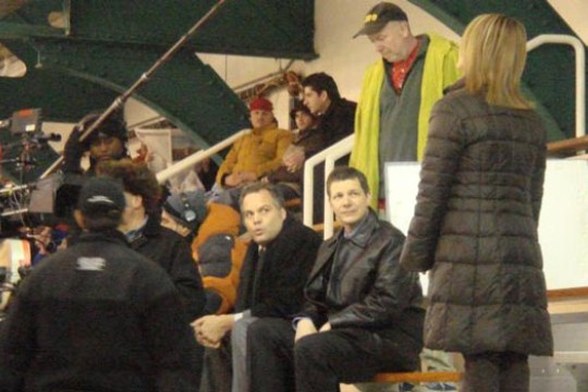 RIT students, Faculty and actors on television production set