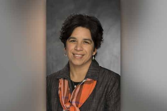 Professor posing for camera